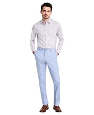 Michael Kors Mens Classic fit Cotton Dress Pants 32 / 32 Blue Solid