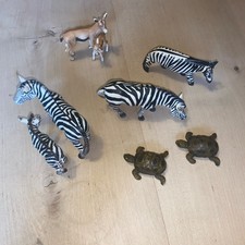 Schleich und unbekannte Firma (Holzzebra), Savannentiere-Set