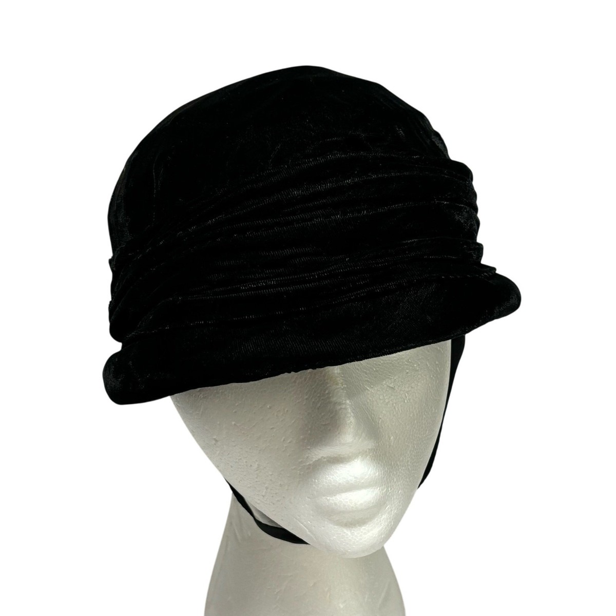 Amish Mennonite modest black velvet bonnet hat handmade  display picture 2