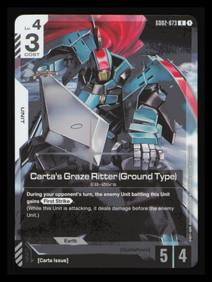 Gundam GD02-073 (R) Carta's Graze Ritter (Ground Type) - Dual Impact NM TCG