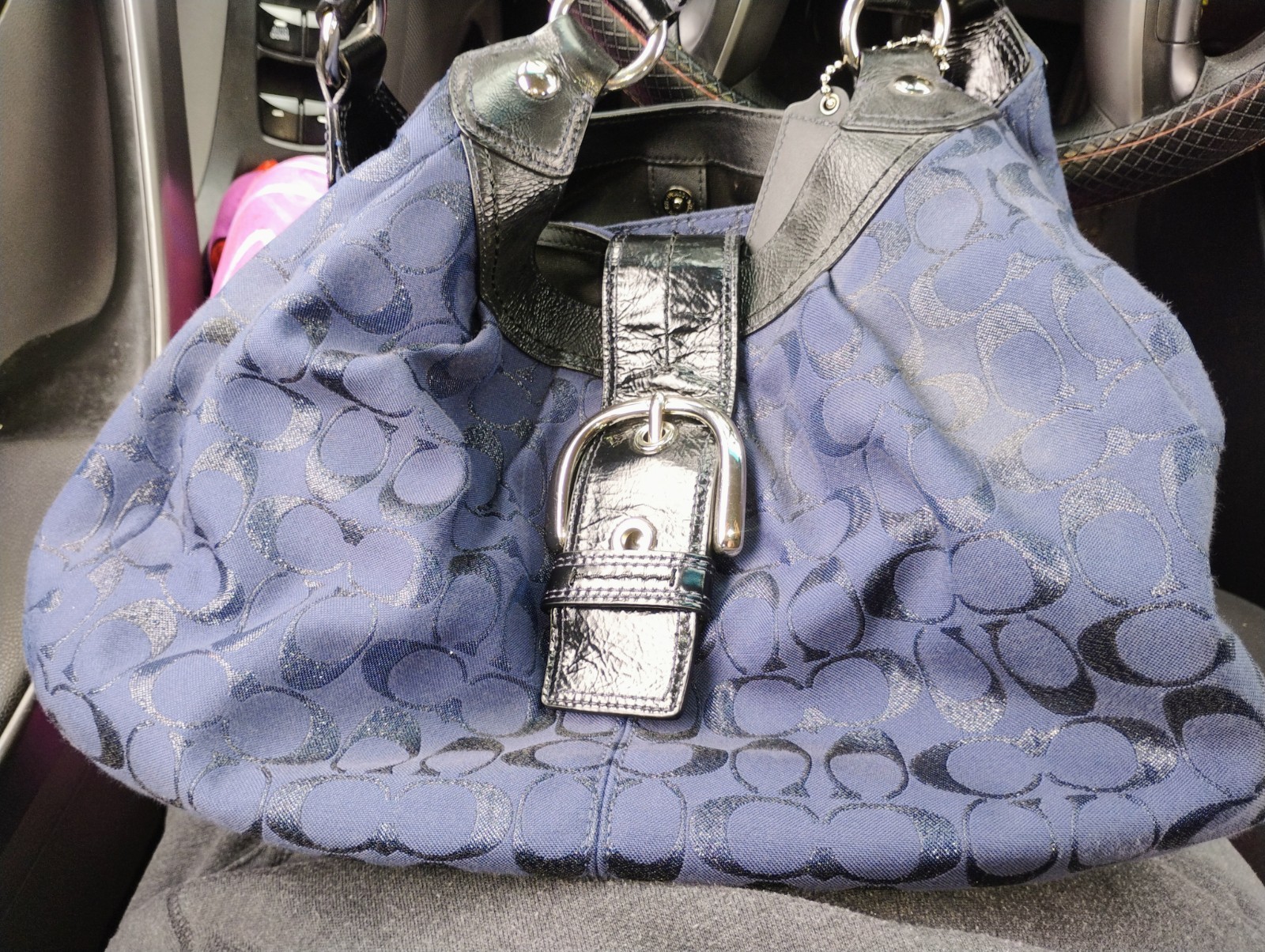 Coach  Soho Hobo Blue And Black Purse