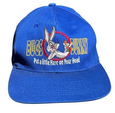 Vintage Bugs Bunny Looney Toons Hat Snapback 90s 1995 Blue Head Start