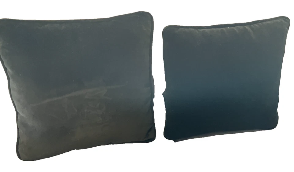 Guatemalan Huipil Throw Pillows Set 2 Hand Embroidery  12” Squares Velvet Multi - Image 4 of 4