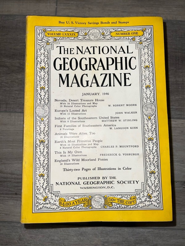 1946 National Geographic Magazines Complete Year Full Set