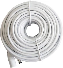 50ft 12V DC Power Extension Cable 2.1mm x 50Ft(15M 5.5*2.1mm Plug), White 