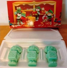 Vintage Avon Merry Elfkins Set of  (3) Perfumed Soaps 3 oz Each - New in Box!