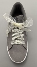 Ivory Lace Ribbon Shoe Laces Coquette Sneaker Laces Bow 47 Pair