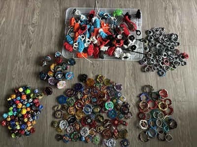 Huge Beyblade Burst Lot Mixed Hasbro & Takara Tomy  Tops, Launchers, Drivers