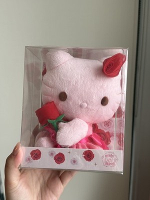 Vintage Hello Kitty Rose Boxed Plush Japan Exclusive Rare