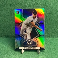 2022 Panini Mosaic Baseball / Spencer Strider RC #206 Silver Prizm Refractor