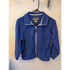 Cabelas Blue Fleece Zip Up Jacket Women Medium