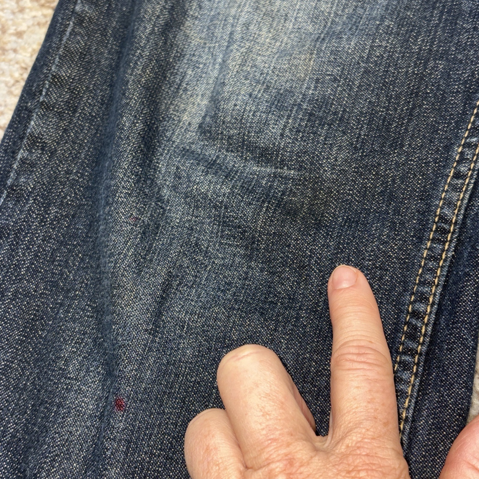 Pd&C Blue Jeans Men's 34x32 Straight Paper Denim & Cloth Fits 34 X 30.5 - View 7