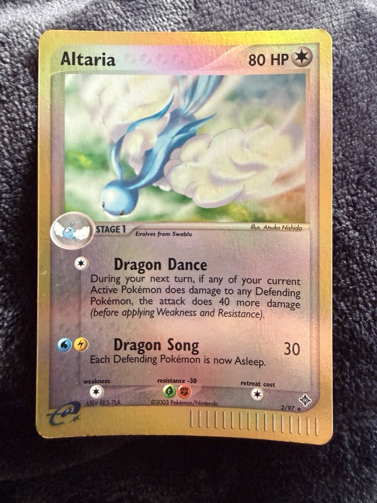 Pokémon TCG Alteria 2/97 EX Dragon Reverse Holo E Series