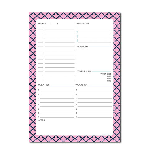 Kahootie Co. Kahootie Co Daily Schedule Notepad A5 8.3" x 5.8" 50 sheets per pad