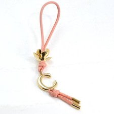 Chloe Women Bracelet Y.Op Logo Charm Strap Pink Gold Limited Edition VHTF Rare P