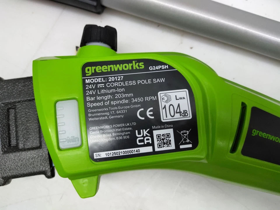 Greenworks Akku-Hochentaster und Akku-Heckenschere 2in1 G24PSHK2 (Li-Ion 24V - Bild 4 von 4