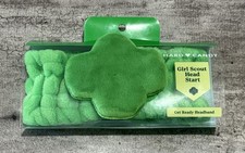 Hard Candy Girl Scouts Head Start Get Ready Headband Soft Green Trefoil Elastic