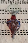 Art Glass Magnifying Glass Decorative Red Silver  Small Desk Decor Useable Art