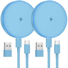 MagSafe Charger 2 Pack 15W Magnetic Wireless Charger Fast Charging Pad Compat...
