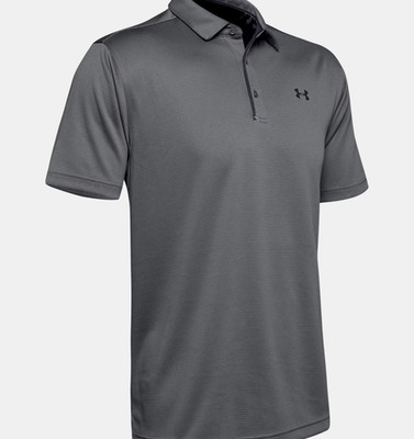 Under Armour Men's Grey Loose Fit Performance Tech Golf Polo Shirt SZ: XLT NWT