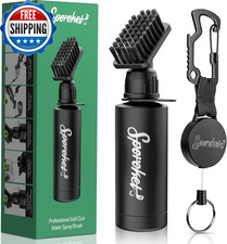 Pro Golf Club Brush Cleaner with Multi Purpose Heavy Duty Retractable Clamp...
