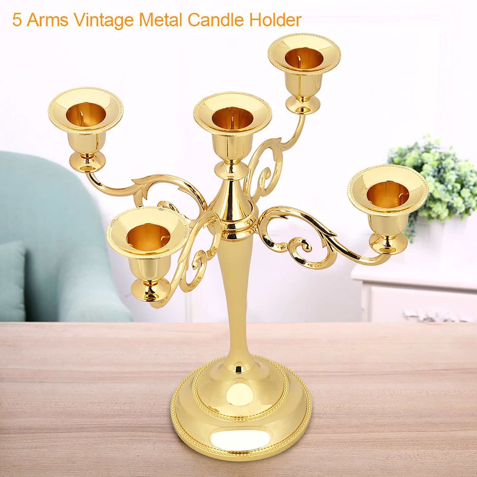 Vintage Metal Candle Holders For Wedding Party Decor