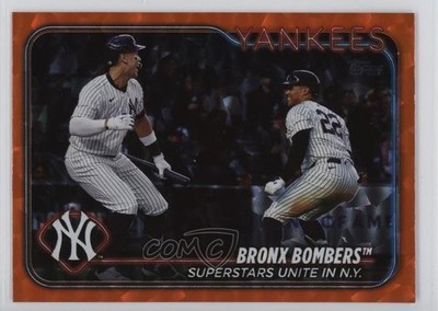 2024 Update Veteran Combos Orange Crackle Foilboard Aaron Judge Juan Soto 1s4s