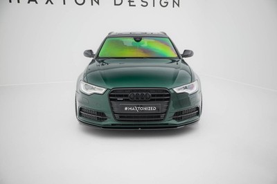 Maxton Design Frontlippe V.2 passend für Audi S6 / A6 S-Line C7 schwarz Hochglan