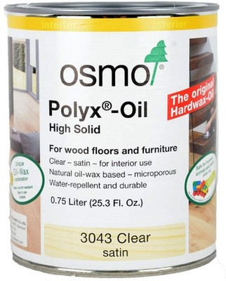 Polyx Oil Hardwax Wood Finish Clear Satin 750Ml Durable Easy Apply Water Resi...