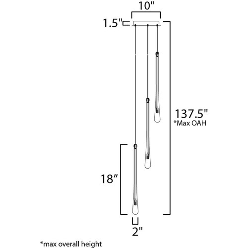 ET2 Contemporary Lighting E24213-122SN Stillo Pendant Satin Nickel - Picture 4 of 9