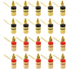 NEW 20Pcs Metal 4mm Amplifier Speaker Terminal Binding Post Socket Connector