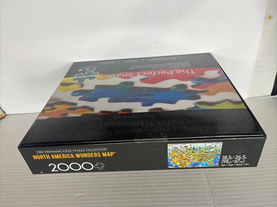 Rompecabezas Maria Rabinky Buffalo Games 2000 piezas mapa de maravillas de América del Norte nuevo en caja Foto 3 de 4