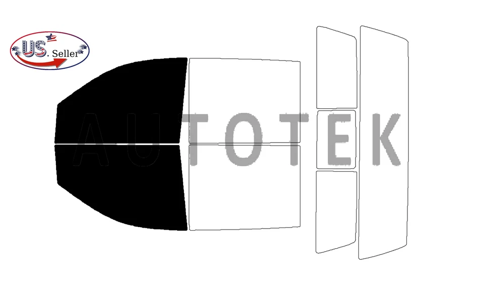 Tinte de ventanas precortado para Chevy Silverado 2500 doble cabina 2020-2025 (puertas delanteras) Foto 2 de 4