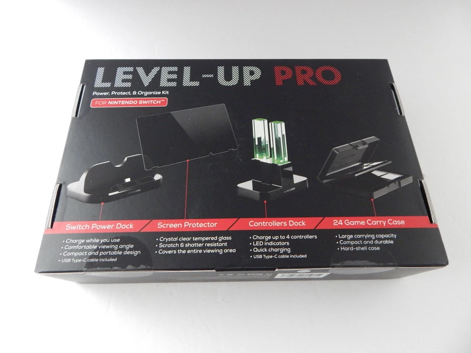 EVO CORE Level-Up Pro Charging Dock Tempered Glass Case Kit for Nintendo Switch  - Image 3 of 4