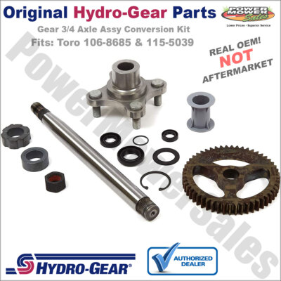 OEM Hydro Gear 3/4 Axle Assy Conversion Kit for Lawn Mowers