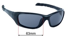 SFx Replacement Sunglass Lenses fits Wiley X Gravity - 63mm Wide