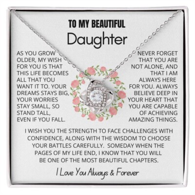 To My Daughter Pendant  necklace Birthday Graduation meaningful Gift from Dad
