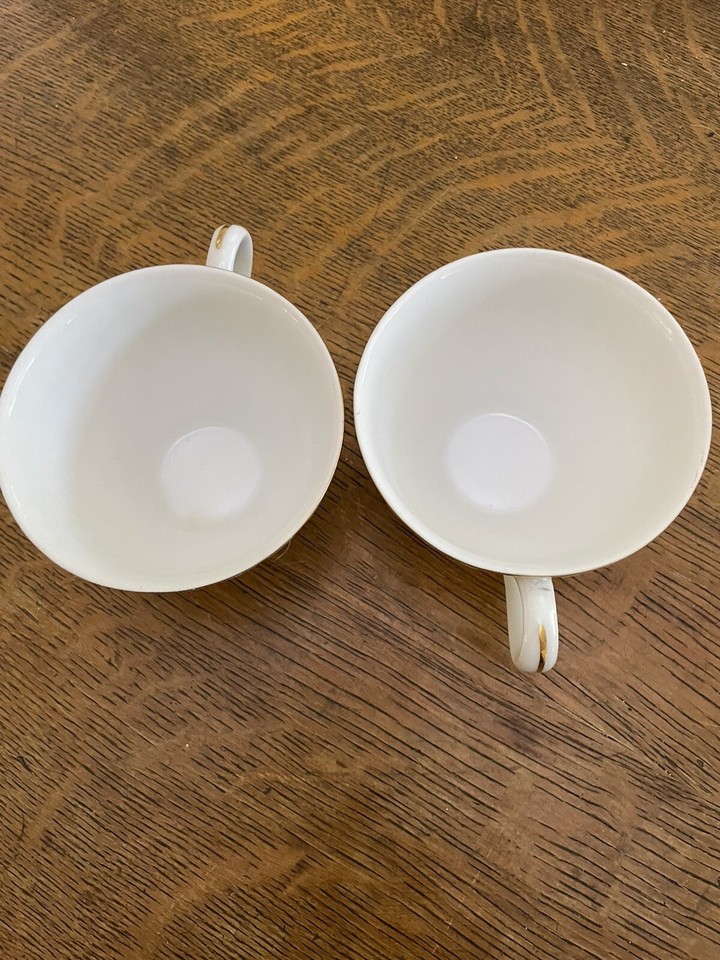 Vtg Creative Fine Bone China 2345 Regency Rose Replacement Two Teacups