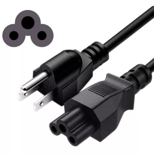 5ft 3-Prong Mickey Mouse AC Power Cord Cable For Laptop PC Printer Adapter Mains - Picture 1 of 5