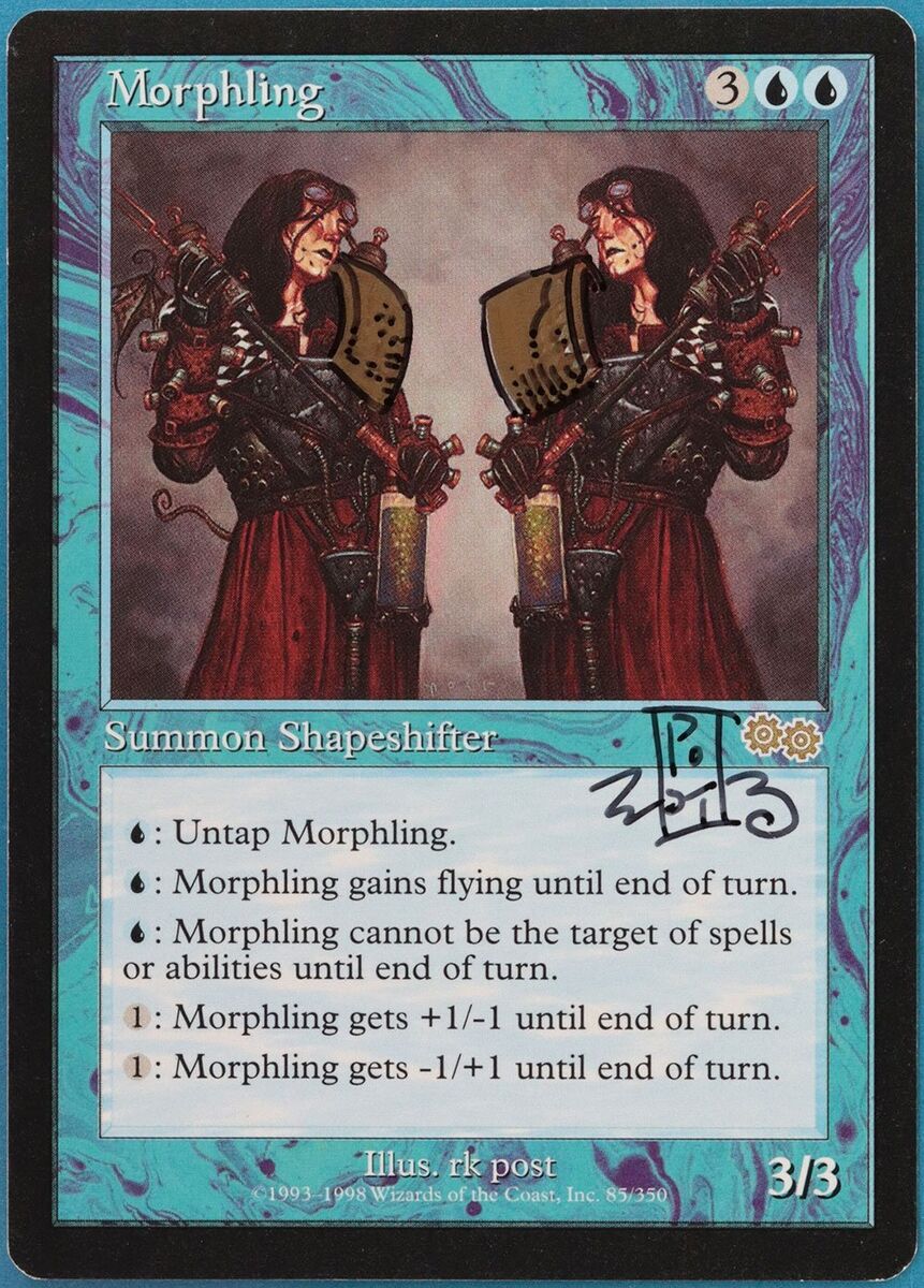 Morphling Urza's Saga NM ARTIST ALTERED SIGNED MAGIC MTG Morphling Urza's Saga NM ARTIST ALTERED SIGNED MAGIC MTG