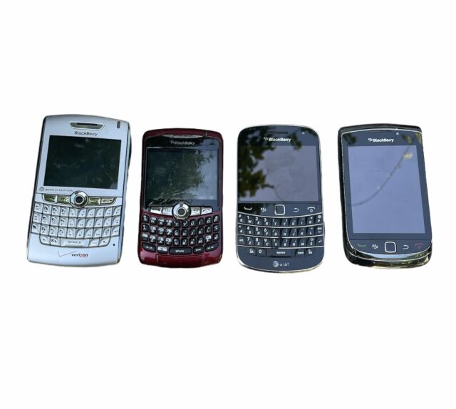 Lot of 4 Cell Phones Older Styles Blackberry | Phones Only | Untested for Parts
