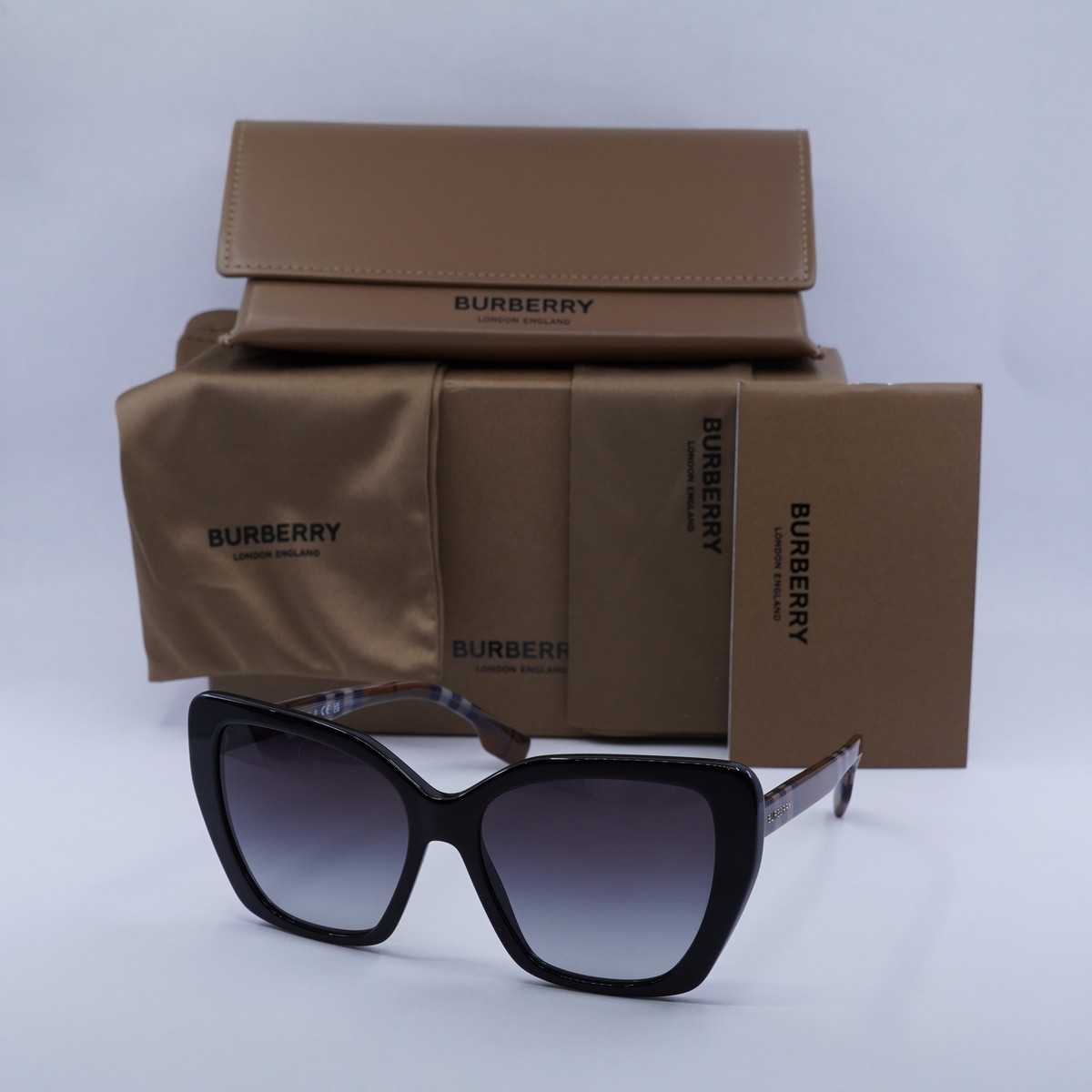 Burberry Tamsin Gradient Gray Lens Women's Sunglasses