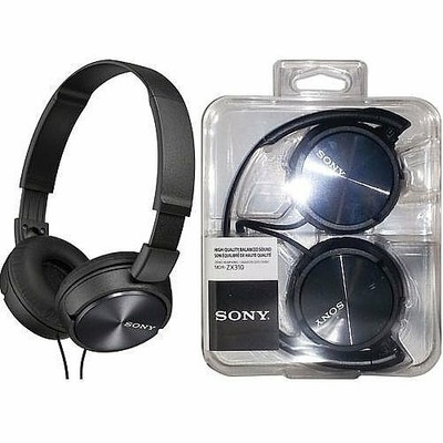 Sony MDRZX310 Series Stereo Headphones Black with lightweight, folding  design 4905524942132 | eBay