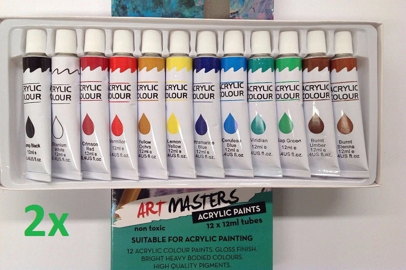 Acrylic Paint Set (Set of 12) Paints