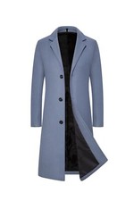 Men's Mid-Length Wool-Like Cotton Coat - Fall/Winter Thickened Overcoat