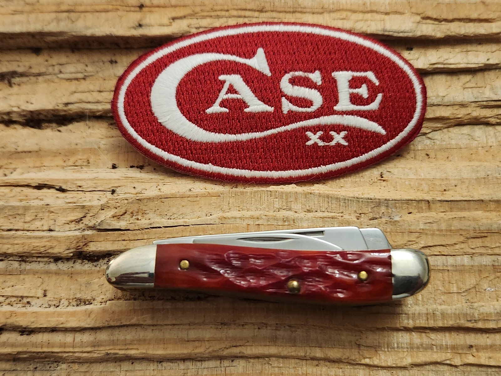 AWESOME 1996 CASE XX VINTAGE RED BONE BIG NUT 5 BLADE PEANUT KNIFE eBay