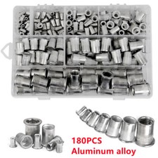 180PCS Threaded Nut Rivet Gun M3-M10 Insert Tool Riveter Rivnut Nutsert Kit