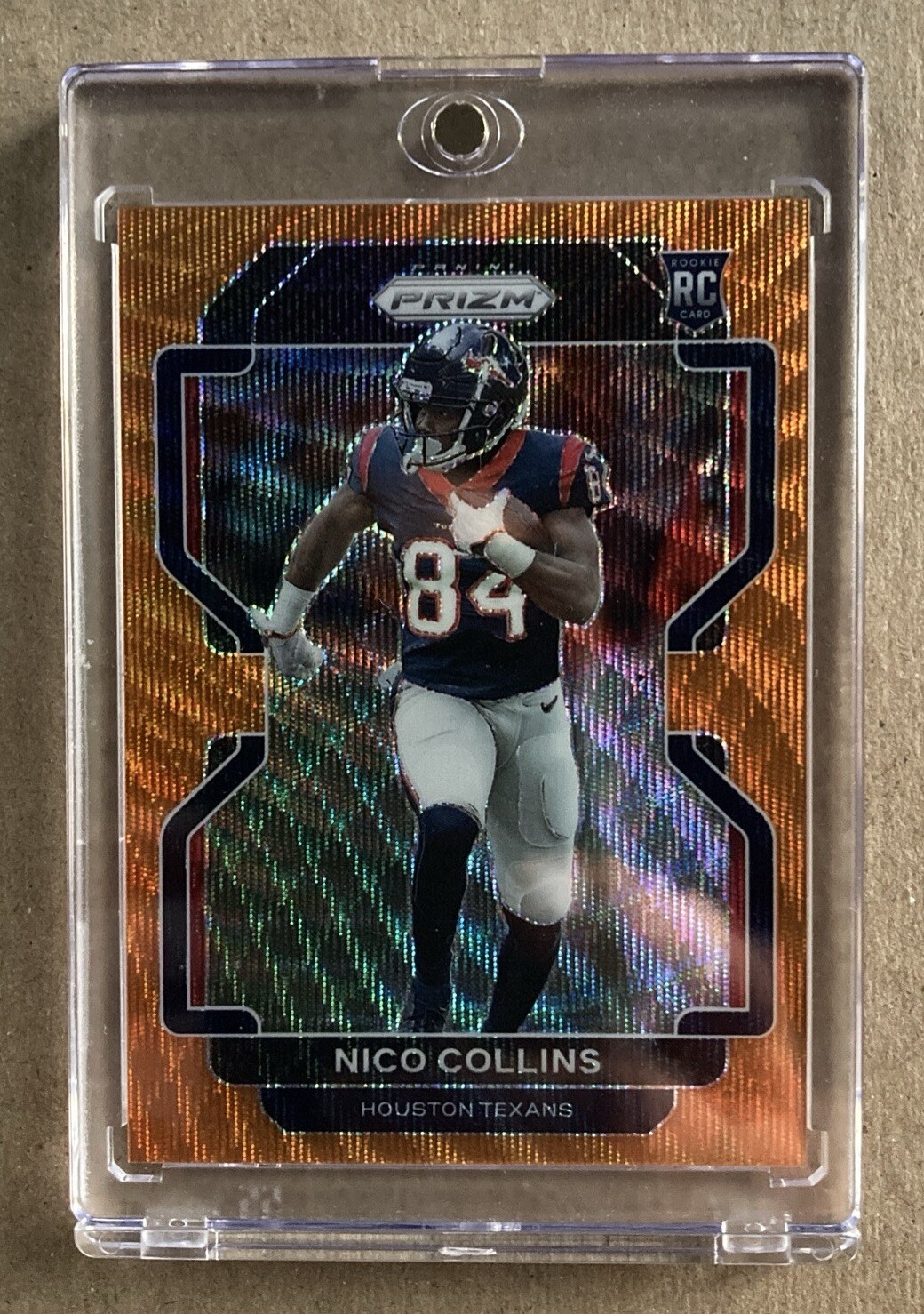 2021 Panini Prizm NICO COLLINS ROOKIE ORANGE WAVE PRIZM RC /60 Texans