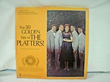 THE PLATTERS--50 Golden Hits-4 Records--Box---Vinyl/LP--Collectors Edition--VG