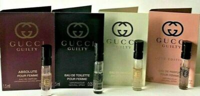 Gucci Guilty EDP, EDT, Love Edition, Absolute pour Femme Sample Vials Set of 4